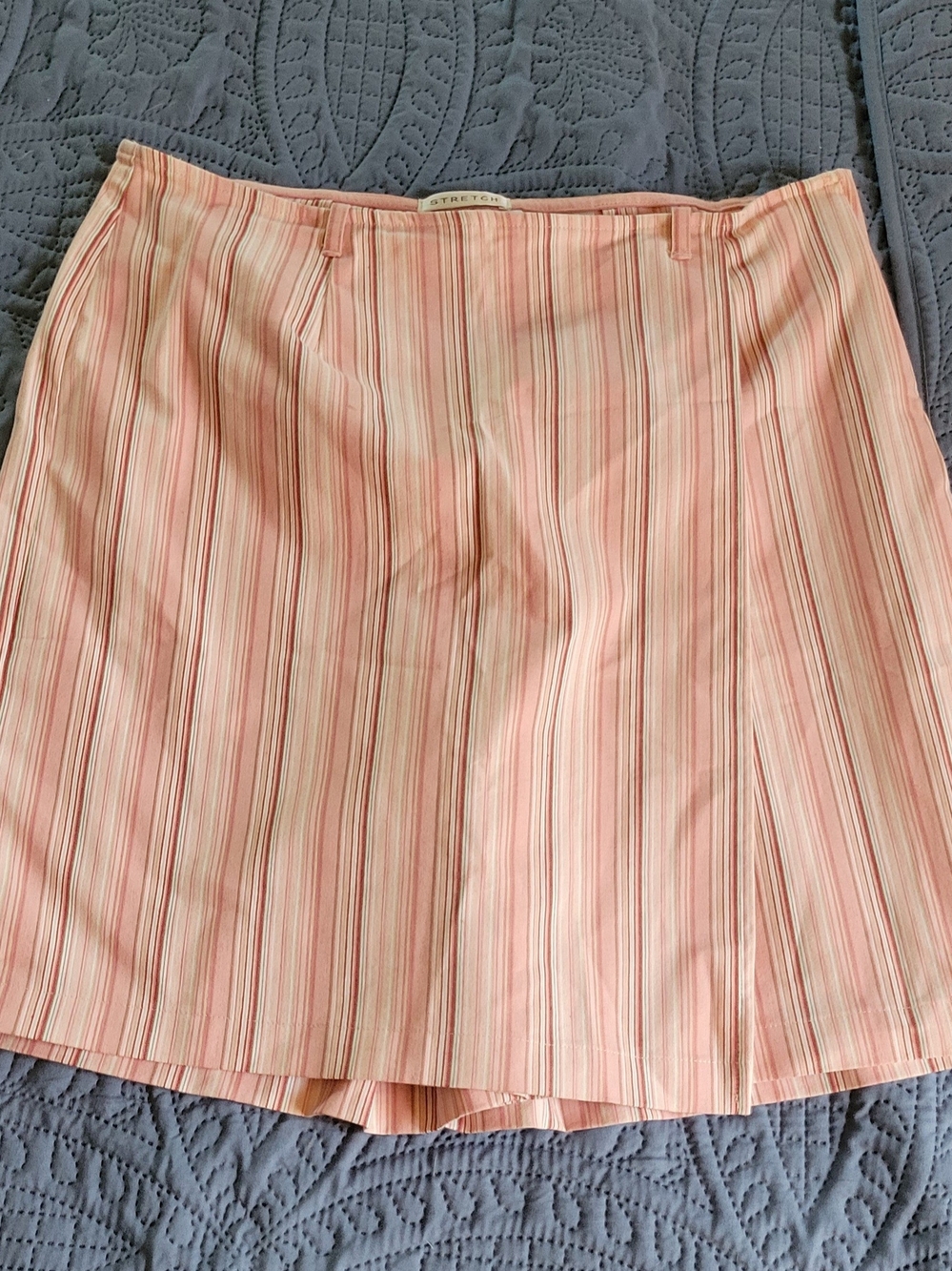 Liz Claiborne Pinstripe Cotton Stretch Skort